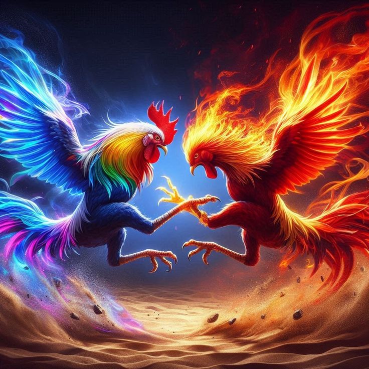 Ayam petarung unggulan bersiap di arena sabung ayam